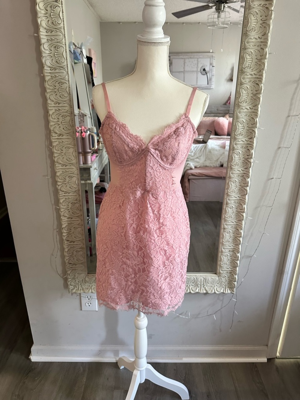Lace Mini Dress & Tulle Maxi Skirt Set